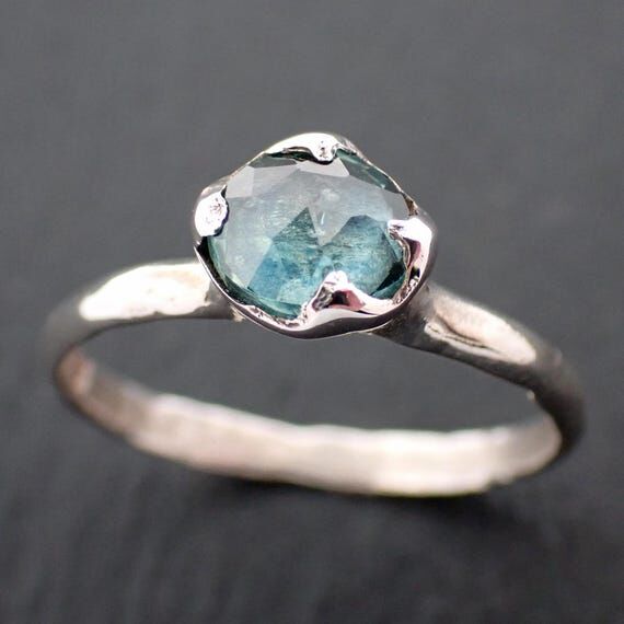 Montana Sapphire Engagement Ring • Sterling...