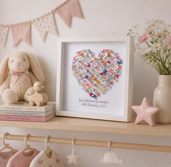 Birth keepsake frame | nursery wall art | but...