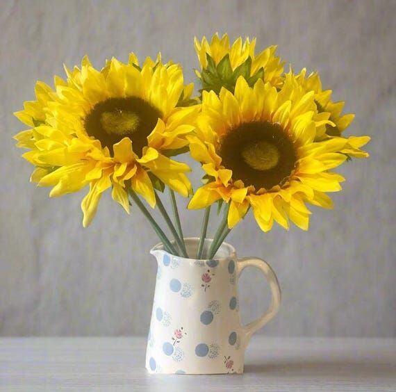 Sunflower Silk Bouquet | Artificial Yellow Su...