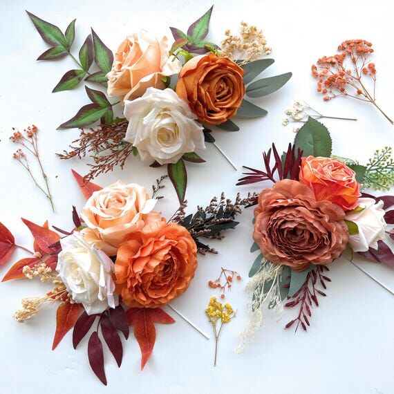 Terracotta Flower Cake Toppers: Fall Wedding ...