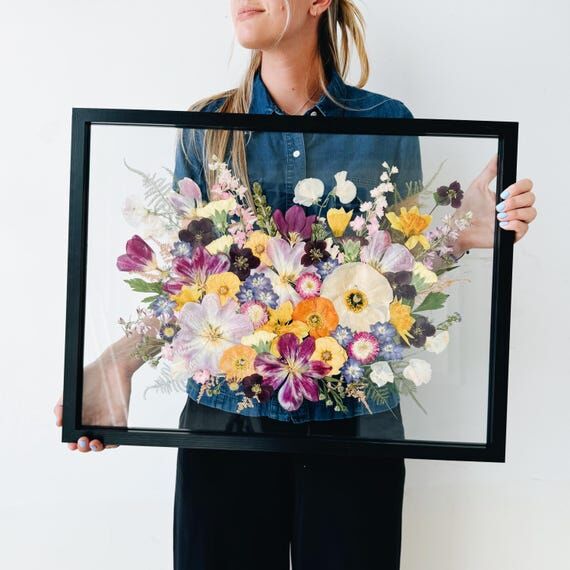Custom Pressed Flower Bouquet Preservation | ...