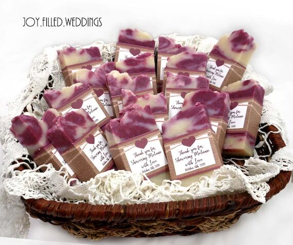 Wine Scented Soap Favors: Burlap Wrapped, Bri...
