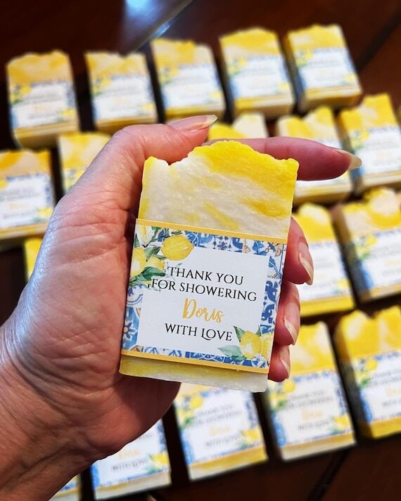 Lemon Bridal Soap Favors: Amalfi Coast Bridal...