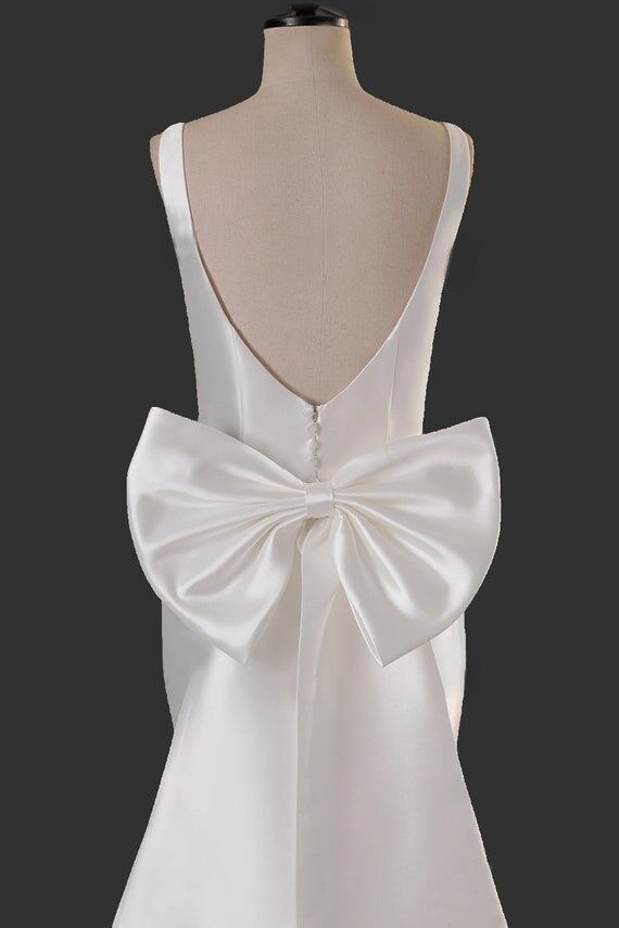 Classic Fitted Mikado Square Neck Wedding Dre...
