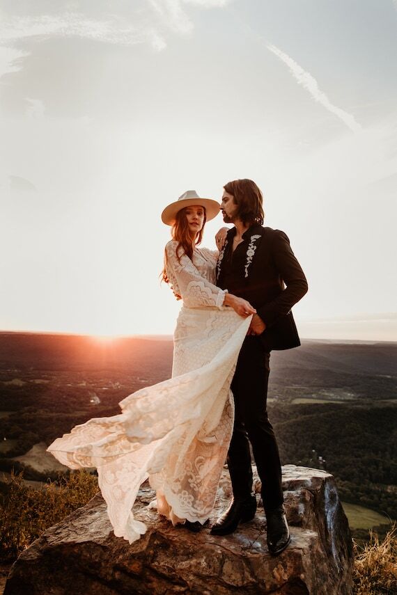 BOHO ELOPEMENT DRESS: Boho Wedding Dress, Elo...