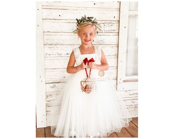 Pearl Flower Girl Dress: Handmade Tulle Tutu,...