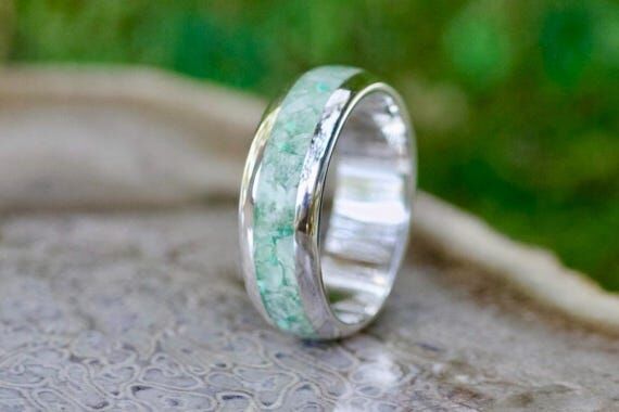 Turquoise Moonstone Inlay Ring – Sterling S...