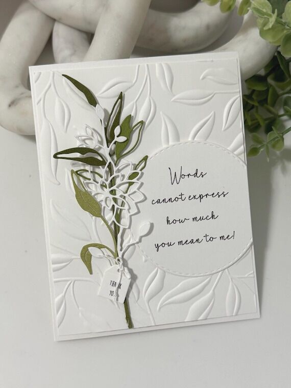Personalized 3D Floral Thank You Card, Emboss...