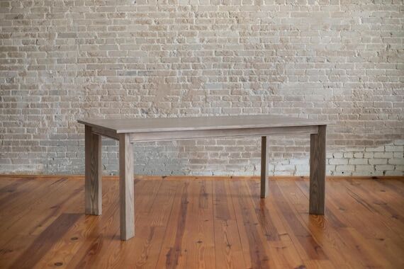 Handmade Solid Ash Wood Dining Table: Modern ...