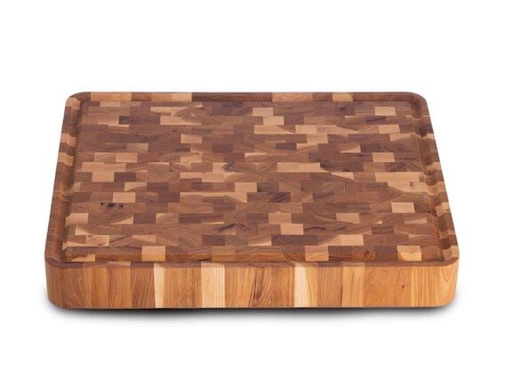 Hickory End Grain Butcher Block: Amish Handcr...