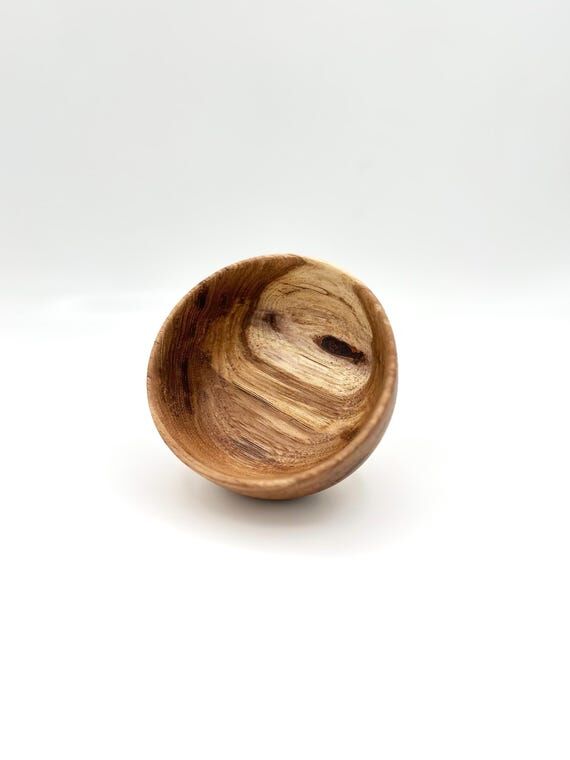 Handmade Ash Wood Bowl: Small Rustic Live Edg...