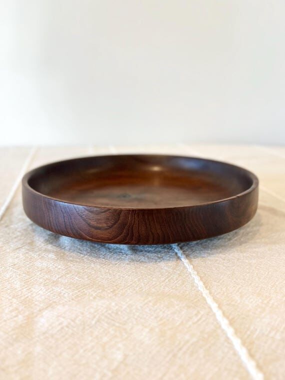 Handmade Walnut Centerpiece Bowl - Mid Centur...