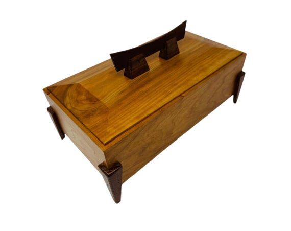 Cherry Wood Jewelry Box Handmade, Wood Valet ...