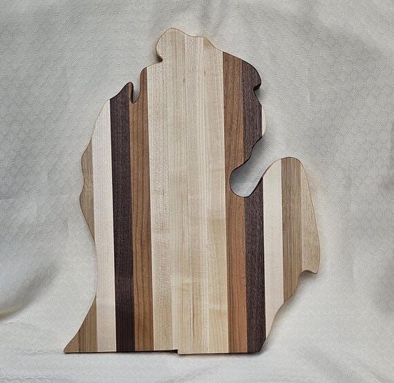 Wooden Cutting board, Michigan shaped board...
