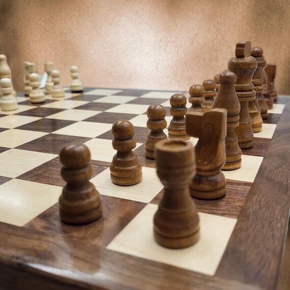 Handcrafted Maple & Black Walnut Chess Set...