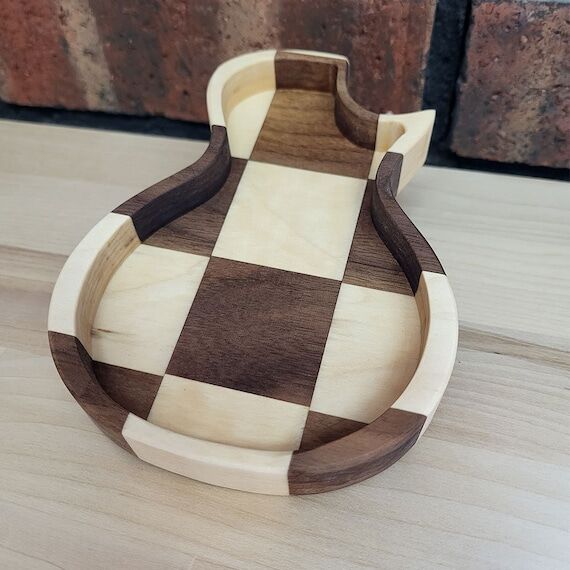 Walnut and Maple Guitar Tray, Musician Gift, ...