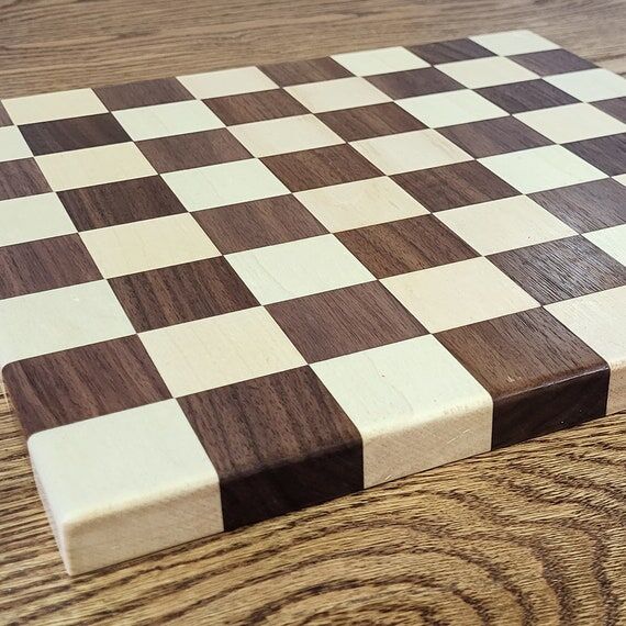 Handmade Walnut and Maple Checkerboard, Wood ...