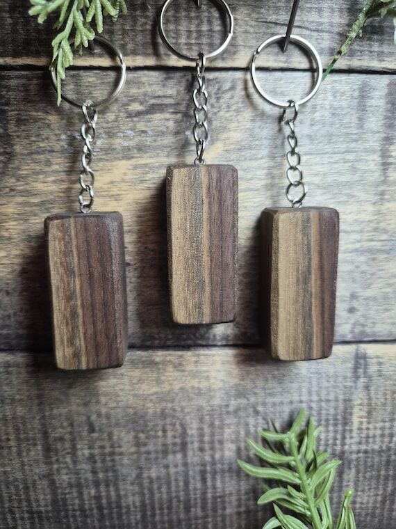Set of 3 Black Walnut Keychain Air Fresheners...