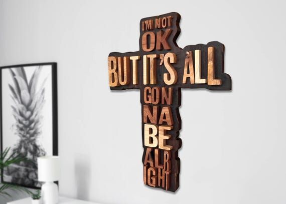 Reclaimed Wood Cross Sign: Jelly Roll Lyrics ...