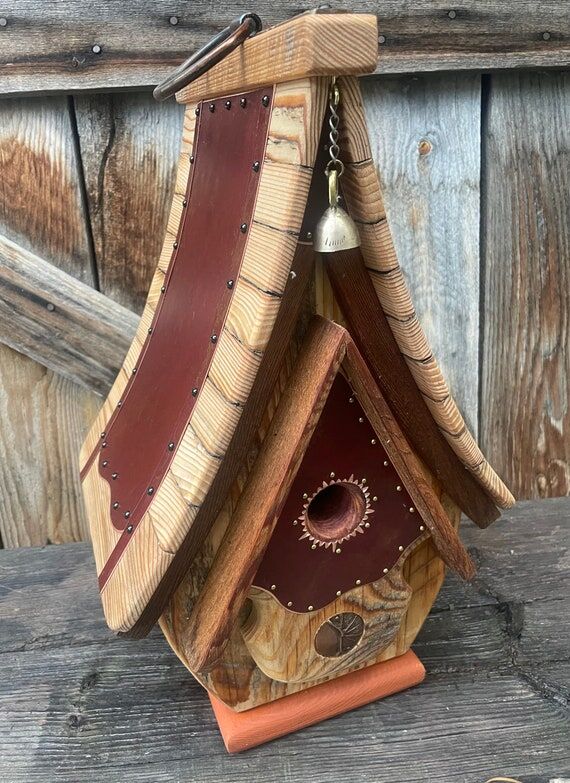 Elegant Birdhouse Barnwood Birdhouse Handmade...