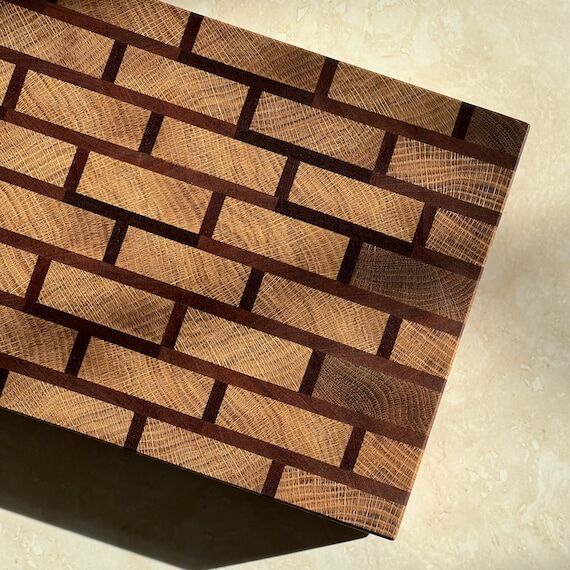 White Oak & Sapele End Grain Cutting Board, N...