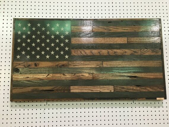 Reclaimed Wood American Flag,Handmade Wood Fl...