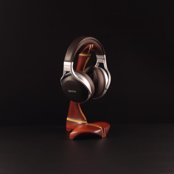 Padauk & Yellowheart Wood Headphone Stand: Au...