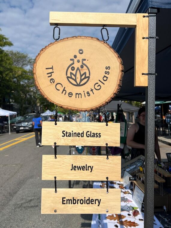 Custom Wooden Business Sign - Reversible Live...
