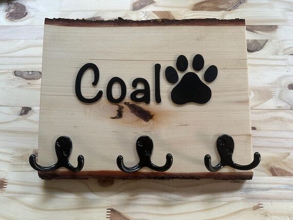 Custom Wooden Dog Leash Holder...