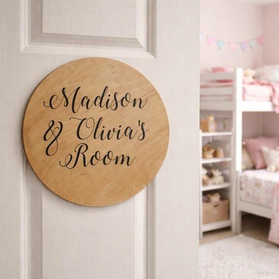 Personalized Wooden Name Sign | Custom Door o...