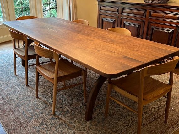 Handmade Walnut Table Top: Solid Wood Dining ...