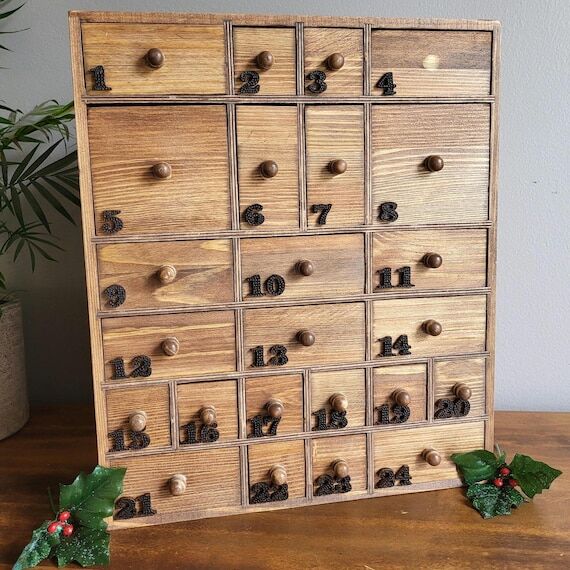 Wood Burned Advent Calendar...