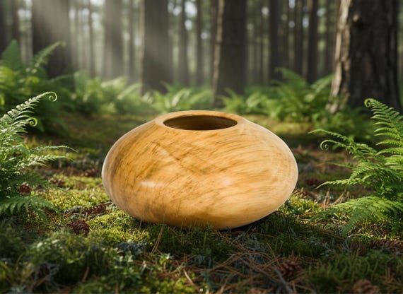 Birch Wood Display Piece – Organic Modern H...