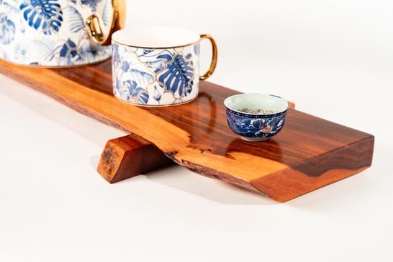 Rosewood Tea Tray with Live Edge — A Refine...
