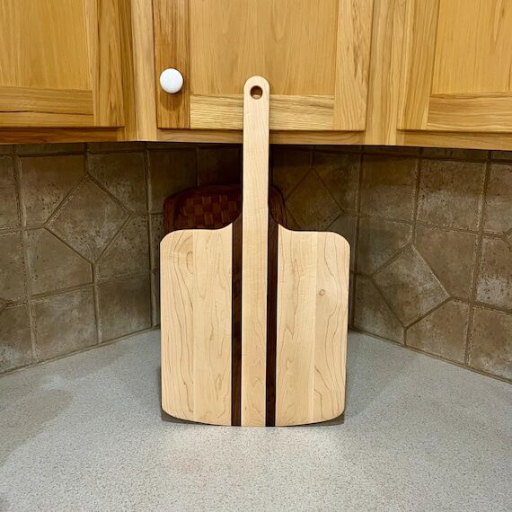 Handmade Striped Pizza Peel, Maple pizza padd...