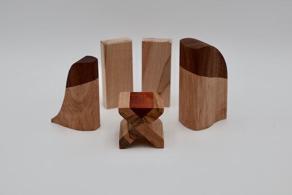 DIY Wooden Nativity Set, Modern Religious Dec...