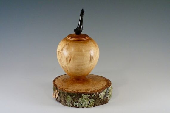 Hollow Form, Woodturned Box, Wood Vase, Finia...