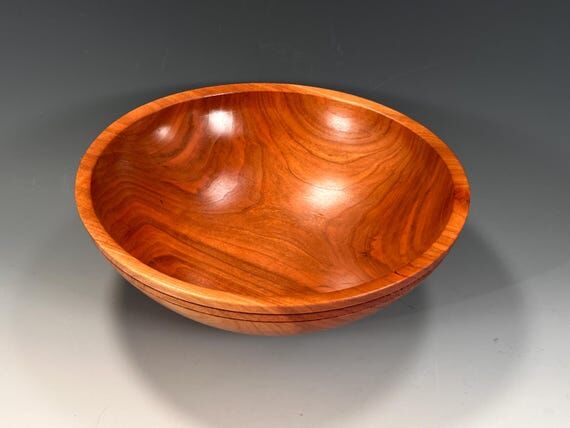Wood Bowl, Wood Turn Bowl, Cherry Bowl, Lathe...