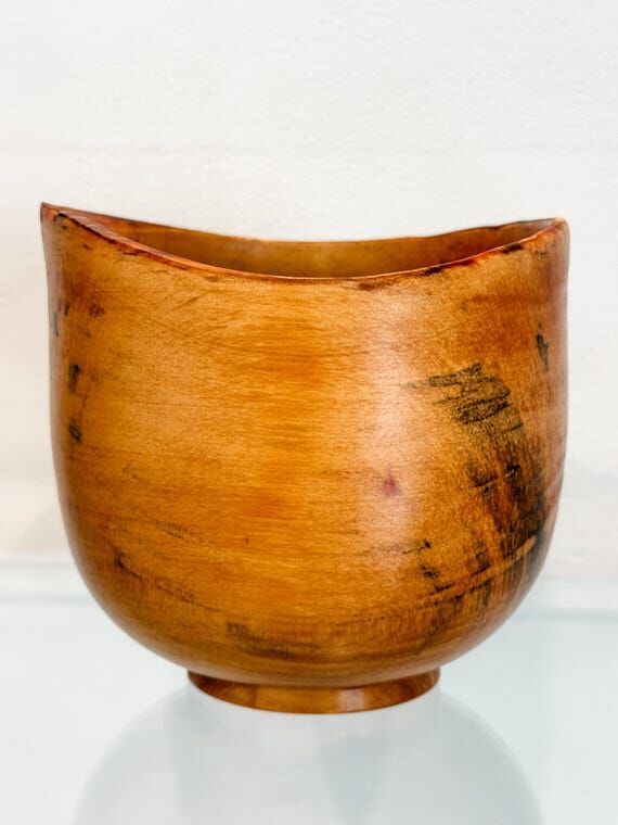 Hand Turned Norfolk Pine Wood Bowl: Food Safe...