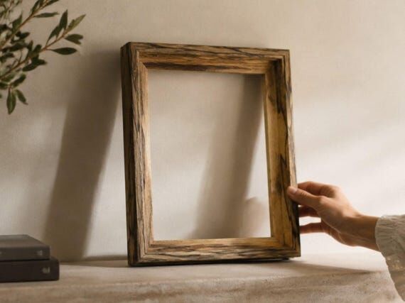 Black Limba Floater Frame for Canvas | Handma...