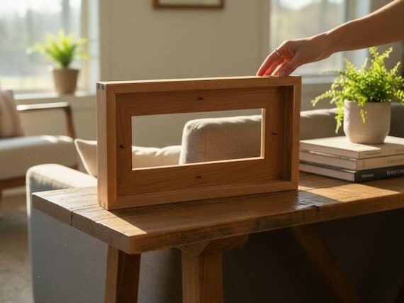 Cherry Floater Frame for Canvas Art | Handmad...