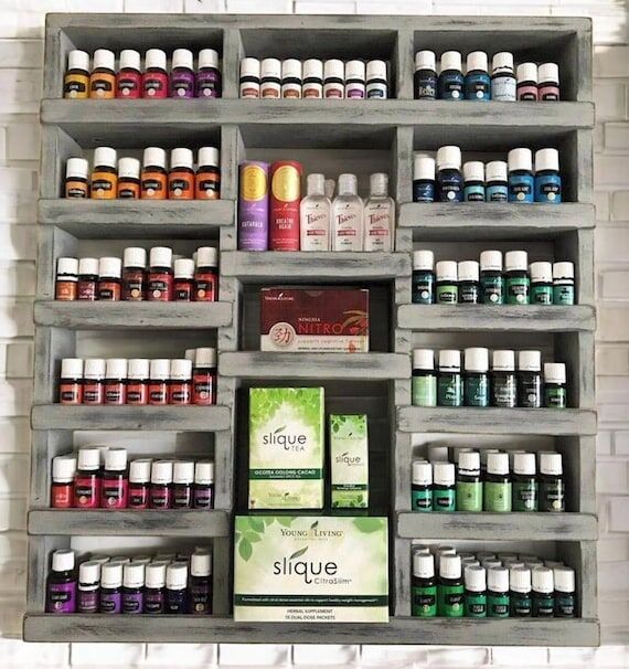 Handmade Wood Essential Oil Shelf: Holds 336 ...