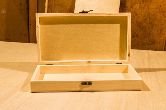 Unfinished Wood Box: Handmade Pine & Birch, S...