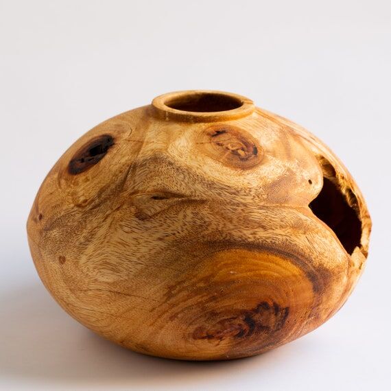 Handmade Vase, Farmhouse Wood Gift, Boho Wood...