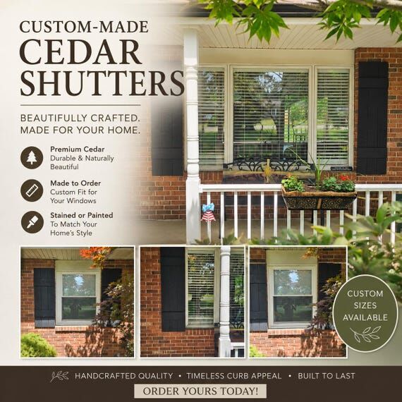 Custom-Made Cedar Wood Shutters – Handcraft...