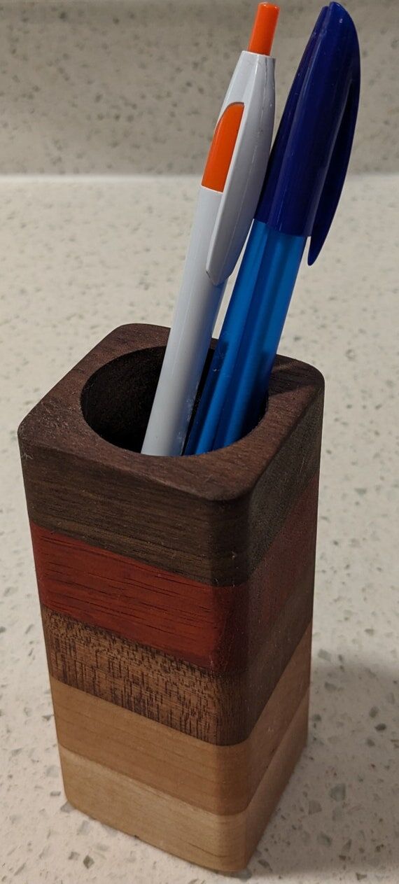 Handmade Hardwood Pencil Cup...