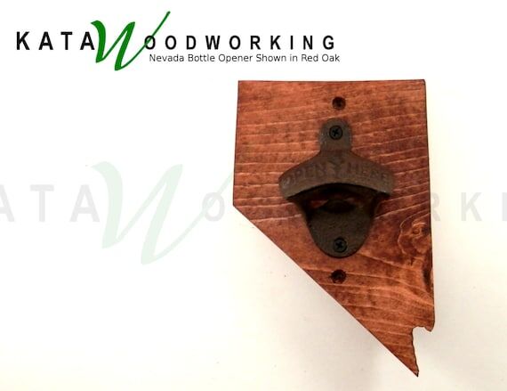 Nevada State Shaped Bottle Opener for Wall - ...