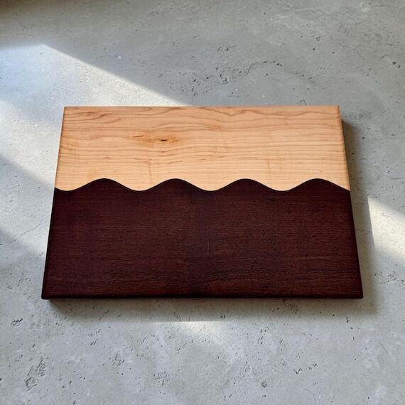 Walnut & Maple “Wave” Board – Handmade ...