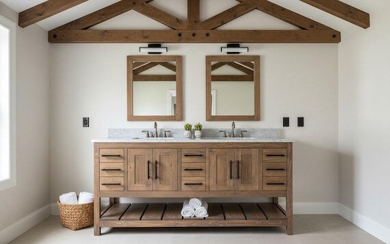 Pinegate Double Sink Vanity - Handmade, Lifet...