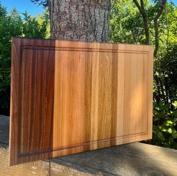 Gradient Hardwood Edge Grain Cutting Board ...